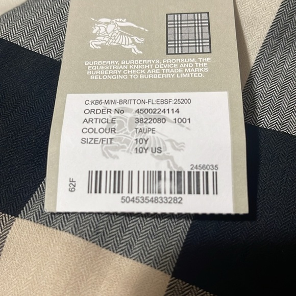 NWT - Burberry Kids Mini Britton Trench Coat (Fit Women’s US 0-2) - Picture 5 of 5